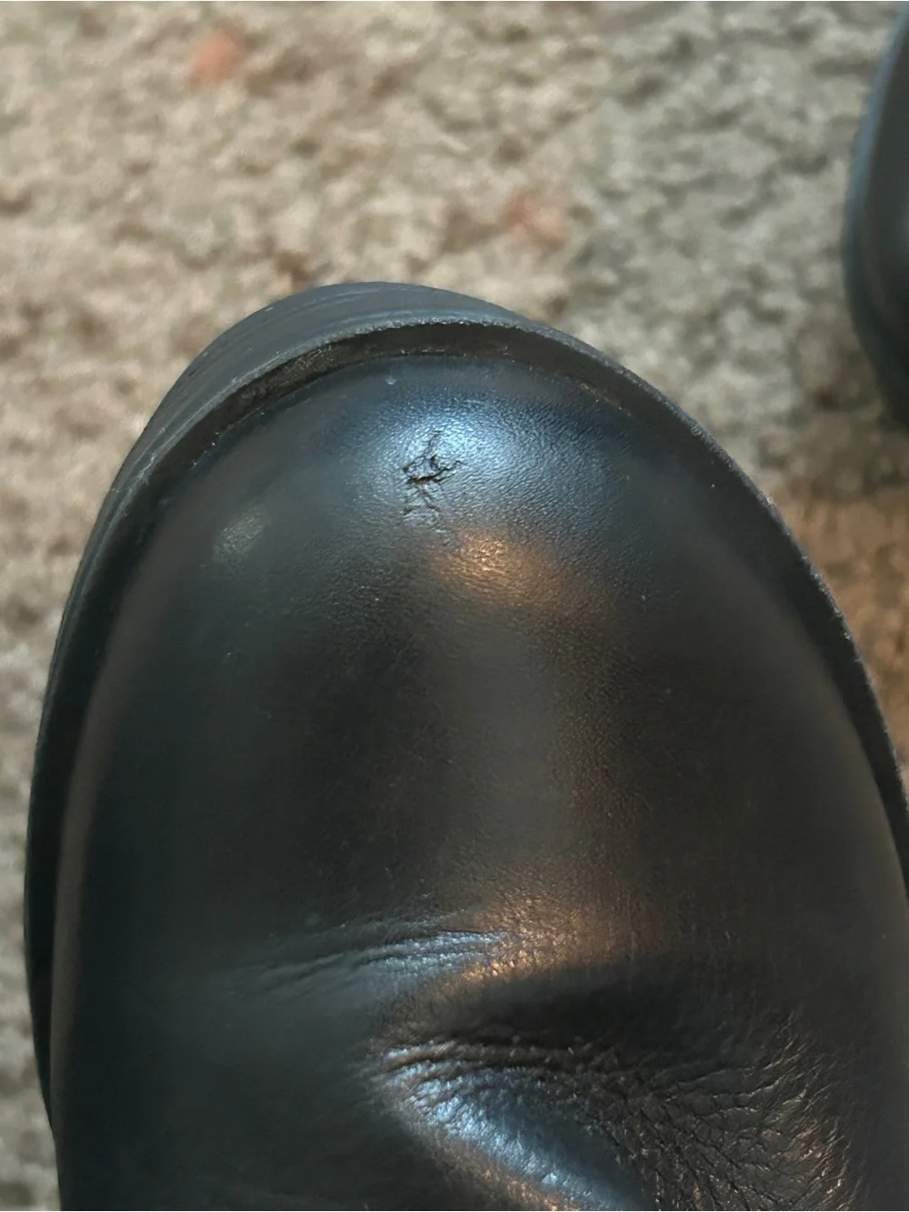 Steve Madden Black Leather Platform Heel Booties - Picture 4 of 5